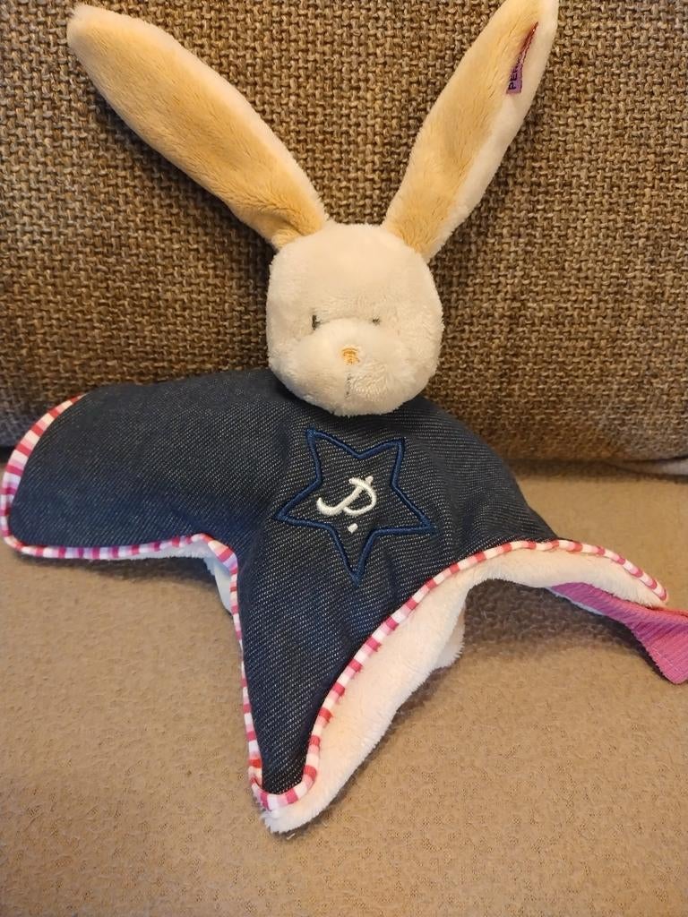 Blauw-roze knuffeldoekje Pericles, Ophalen of Verzenden, Zo goed als nieuw, Konijn