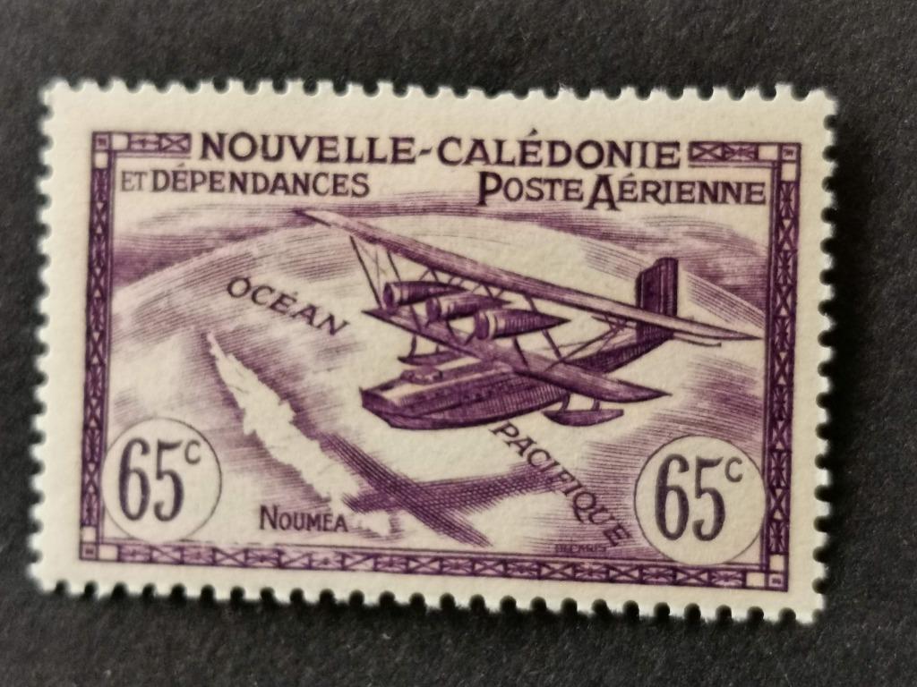 Nouvelle-Calédonie 1938 - aviation, hydravion, carte *, Enlèvement ou Envoi, Non oblitéré