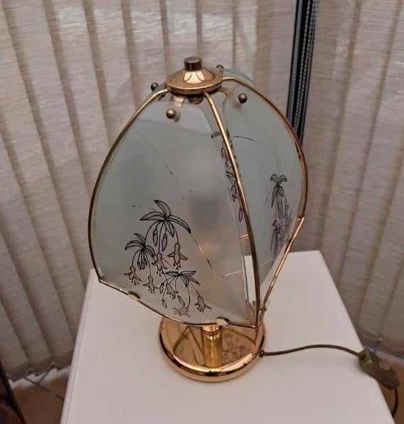 Vintage tafellamp, Enlèvement, Utilisé, Verre