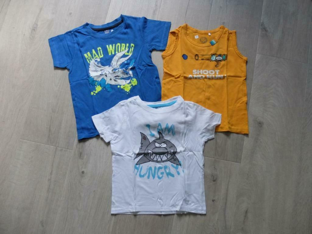 3x t-shirt maat 104 (jongen), JBC, Ophalen of Verzenden, Zo goed als nieuw, Shirt of Longsleeve