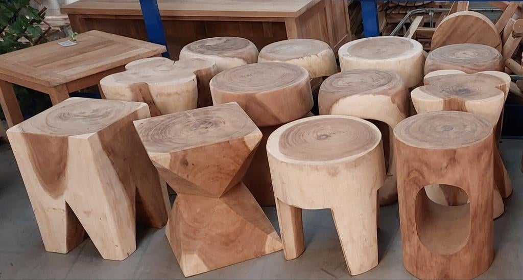 Table d'appoint, tabouret en sucre., Maison & Meubles, Enlèvement, Neuf, Bois