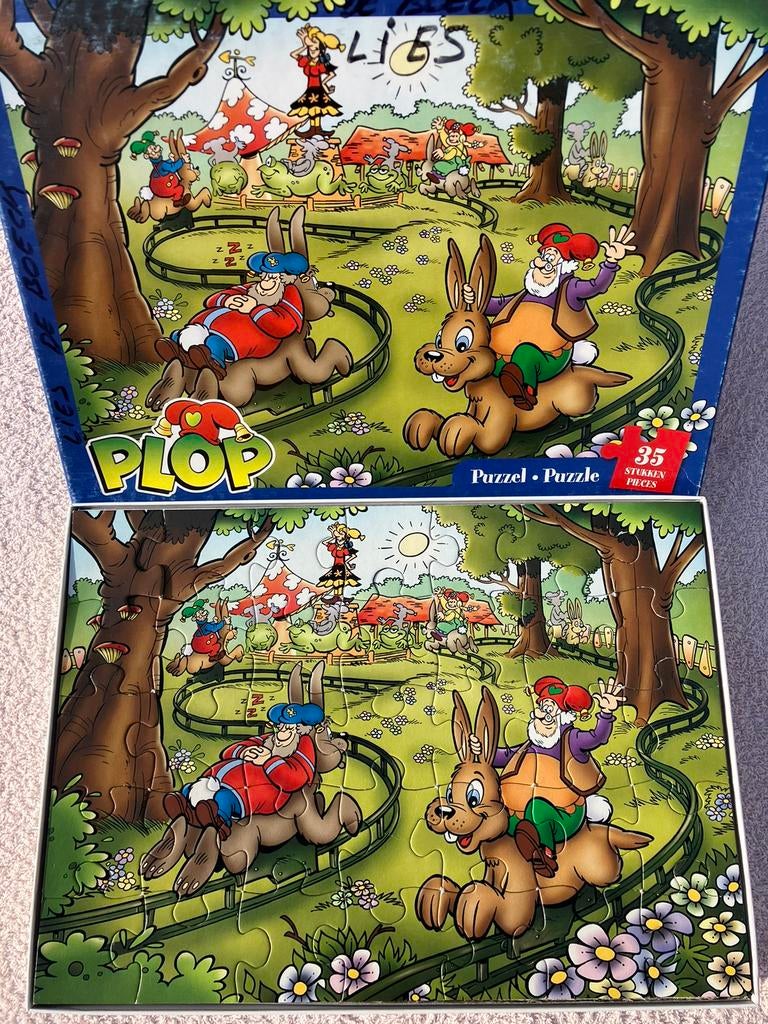 Puzzle 35 pièces Kabouter Plop studio 100, Enlèvement ou Envoi, 10 à 50 pièces, Utilisé, 4 à 6 ans