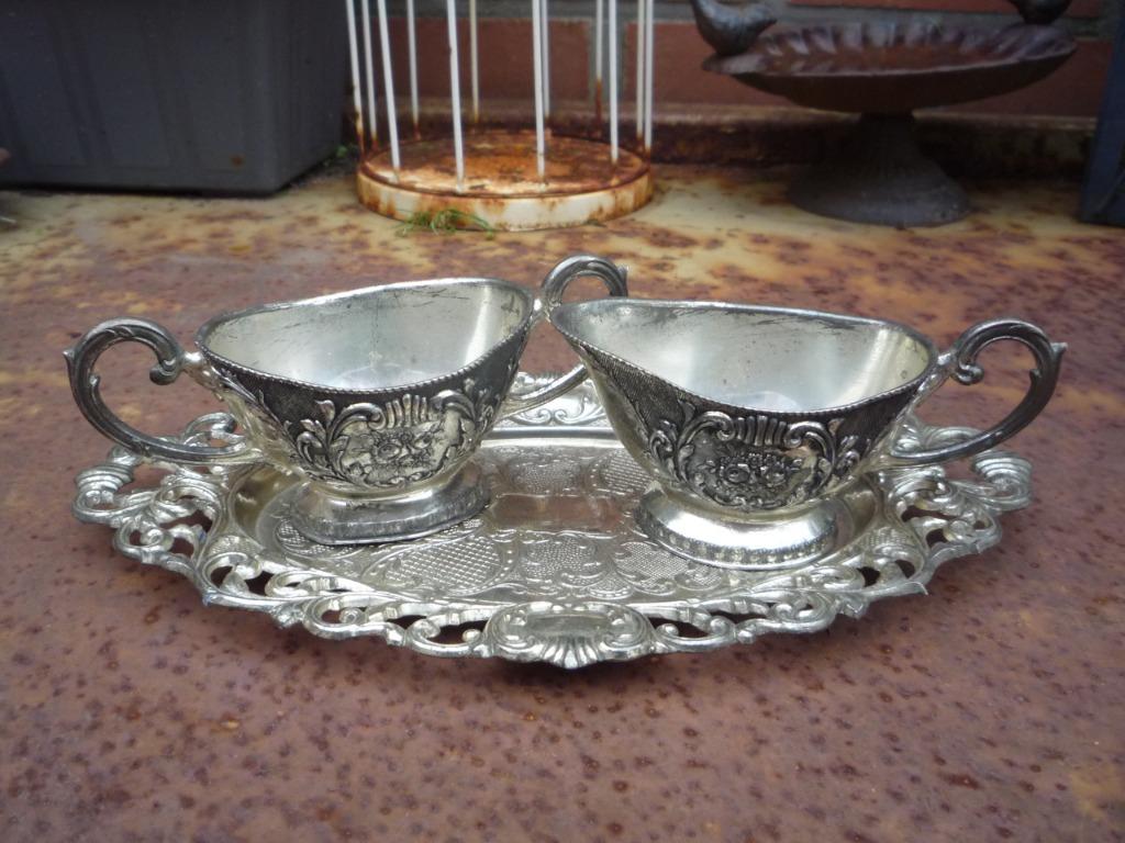 brocante melk en suikersetje, Ophalen of Verzenden
