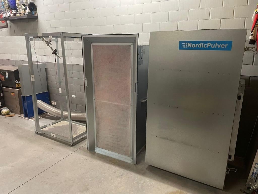Poederlaksysteem complete set Nordic Pulver XL, Doe-het-zelf en Bouw, Gereedschap | Overige machines, Zo goed als nieuw, Ophalen