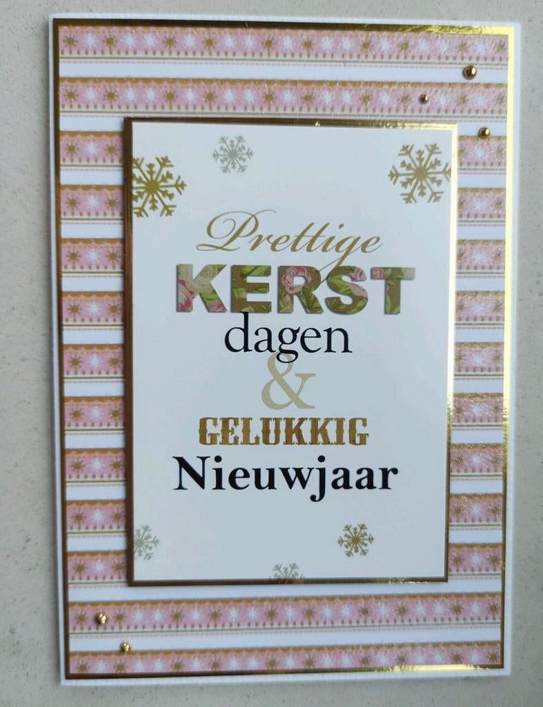 Zelfgemaakte kerstkaart met omslag, Hobby en Vrije tijd, Kaarten | Zelfgemaakt, Ophalen of Verzenden, Nieuw, Kerst