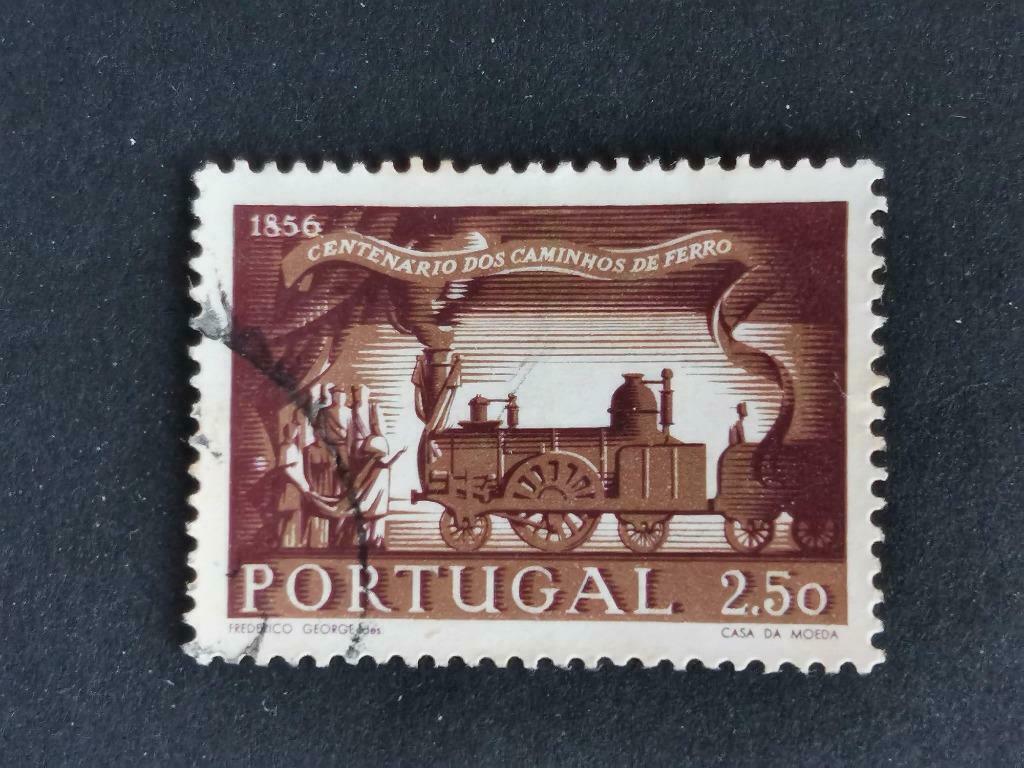 Portugal 1956 - train / chemins de fer, Envoi, Portugal, Affranchi