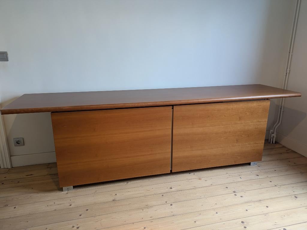 Grote dressoir Cartesio kerselaar hout, tweedeurs en lades, Ophalen, Gebruikt, 200 cm of meer, Met deur(en)