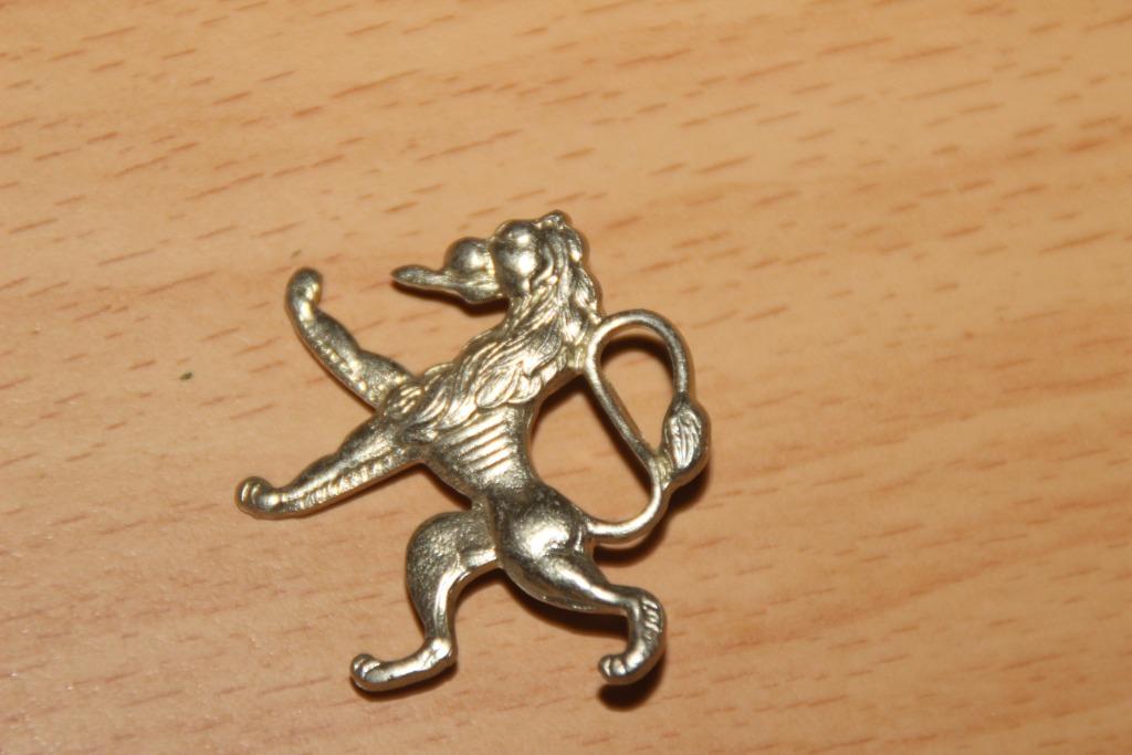 ABL Insigne de coiffure "Lion Belge" (Argent), Collections, Envoi, Armée de terre, Emblème ou Badge