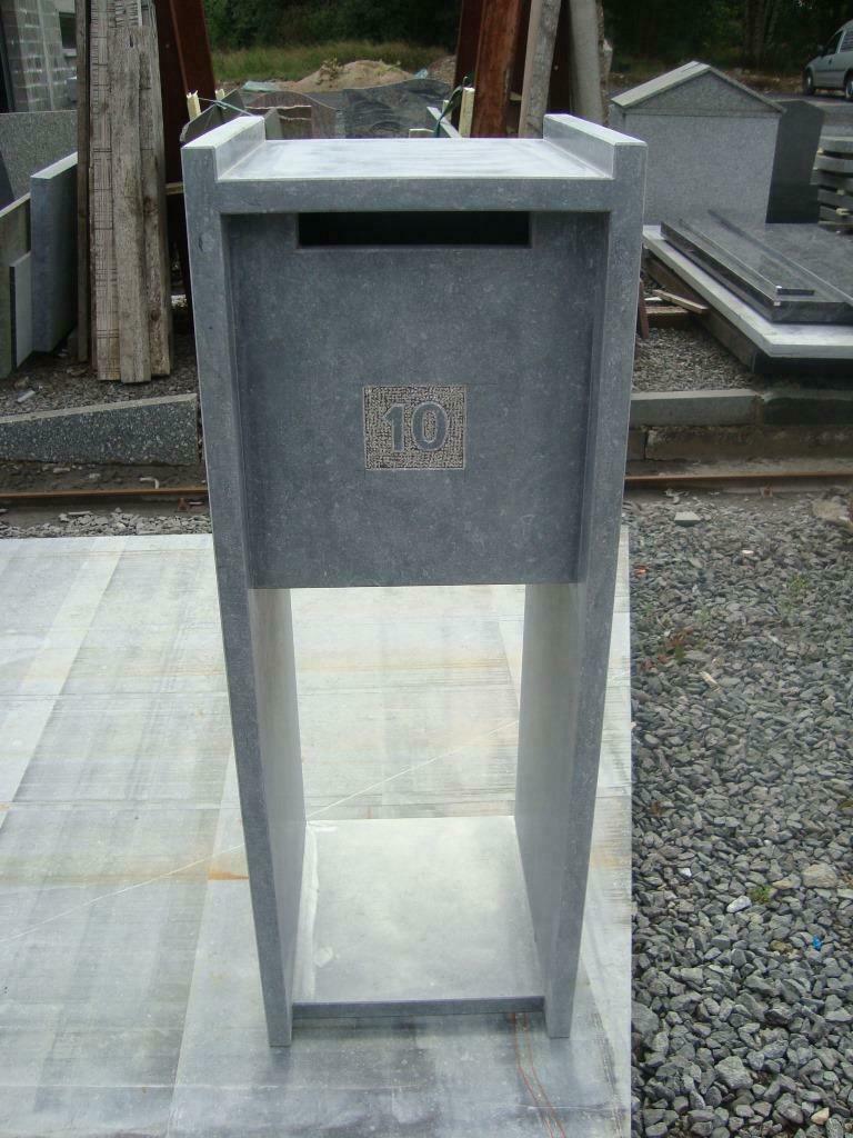 Boîte aux lettres en pierre bleue belge, Doe-het-zelf en Bouw, Steigers, Ophalen