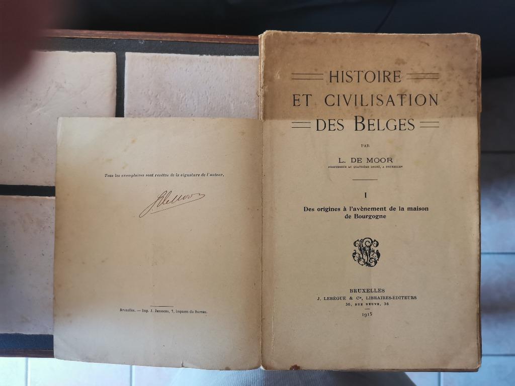 livre ancien Histoire et civilisation des Belges 1915, Livres, Enlèvement ou Envoi, 20e siècle ou après, Utilisé
