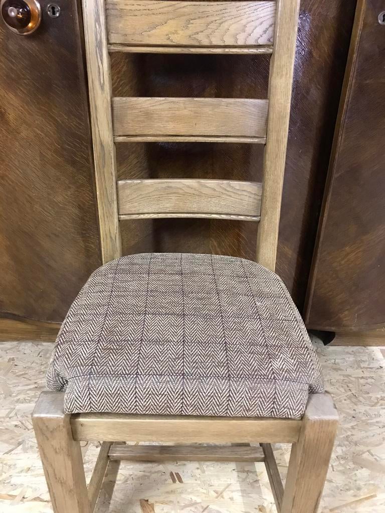 6 stuks Gezandstraalde eiken stoelen, Enlèvement ou Envoi