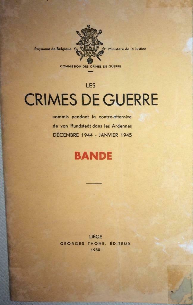 Bande - crimes de guerre (édition 1950), Livres, Enlèvement ou Envoi, Deuxième Guerre mondiale, Utilisé, Général