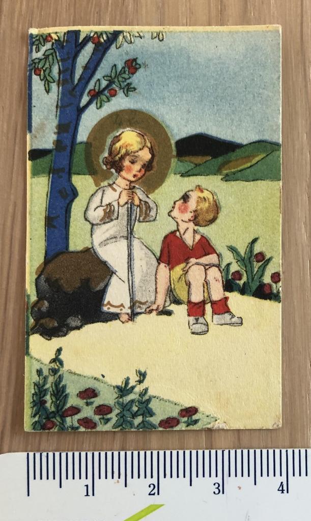 Mini-devotieprentje -gekleurd, Ophalen of Verzenden, Gebruikt, Kaart of Prent, Christendom | Katholiek