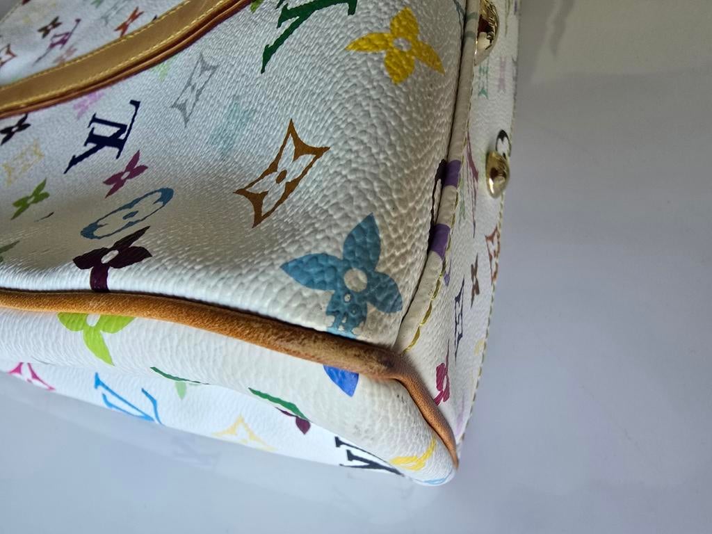 Sac Louis Vuitton Aurélia, Envoi, Utilisé, Blanc, Sac à main