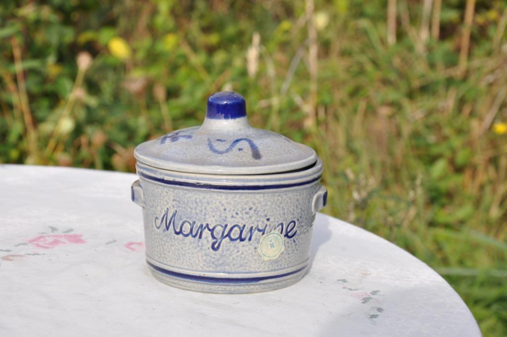 pot a margarine gres gris bleu, Antiquités & Art, Enlèvement ou Envoi
