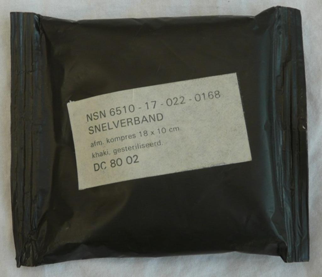 Verband Pakje, Snelverband, 18x10cm, KL, 1980.(Nr.1), Enlèvement ou Envoi, Armée de terre, Autres types