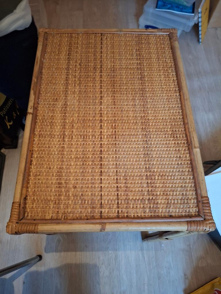 Vintage bamboe tafel, Antiek en Kunst, Ophalen