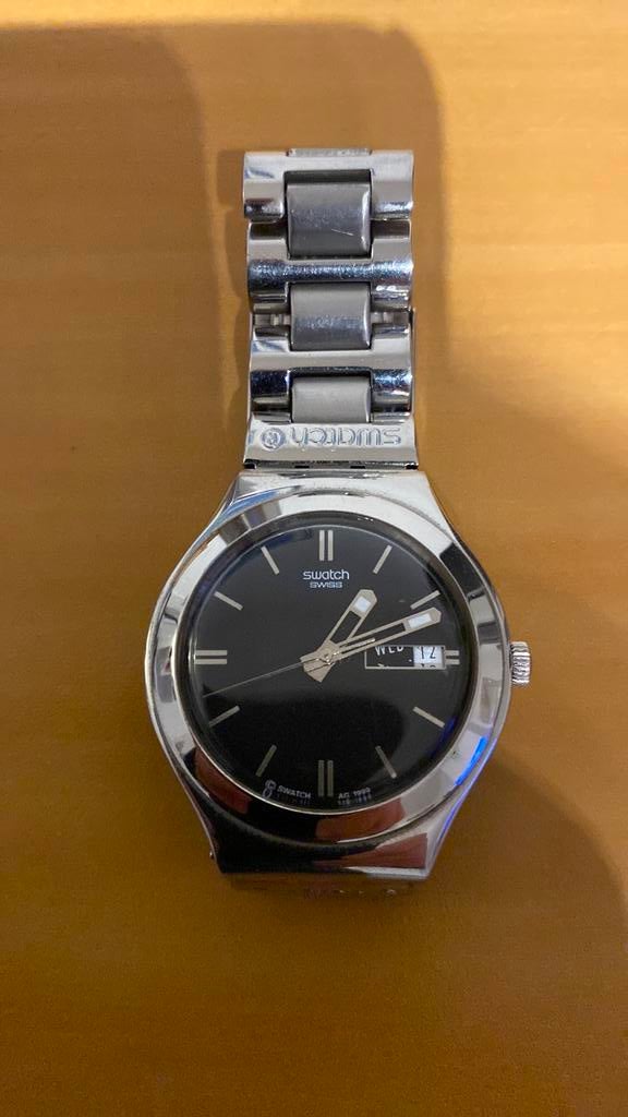 SWATCH Irony horloge, Handtassen en Accessoires, Horloges | Heren, Ophalen, Staal, Gebruikt, Staal