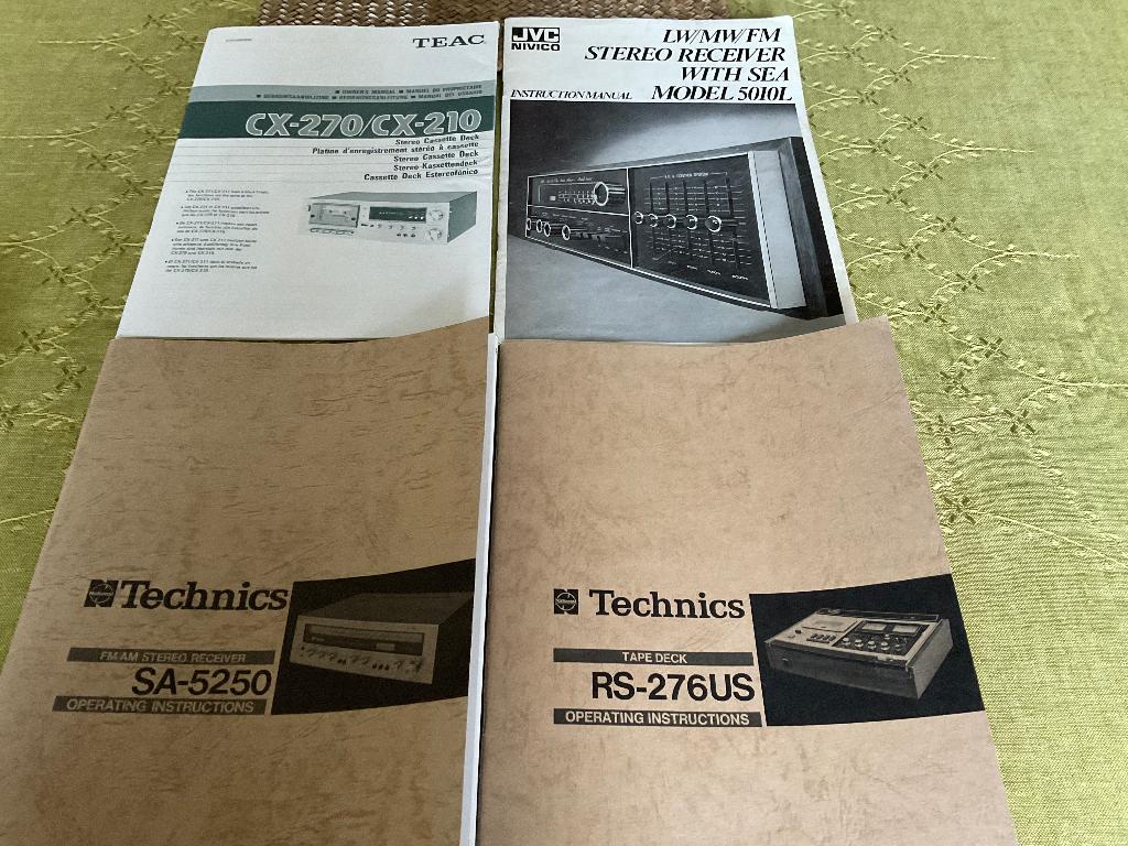 Manuels TEAC, JVC,, Enlèvement ou Envoi, JVC