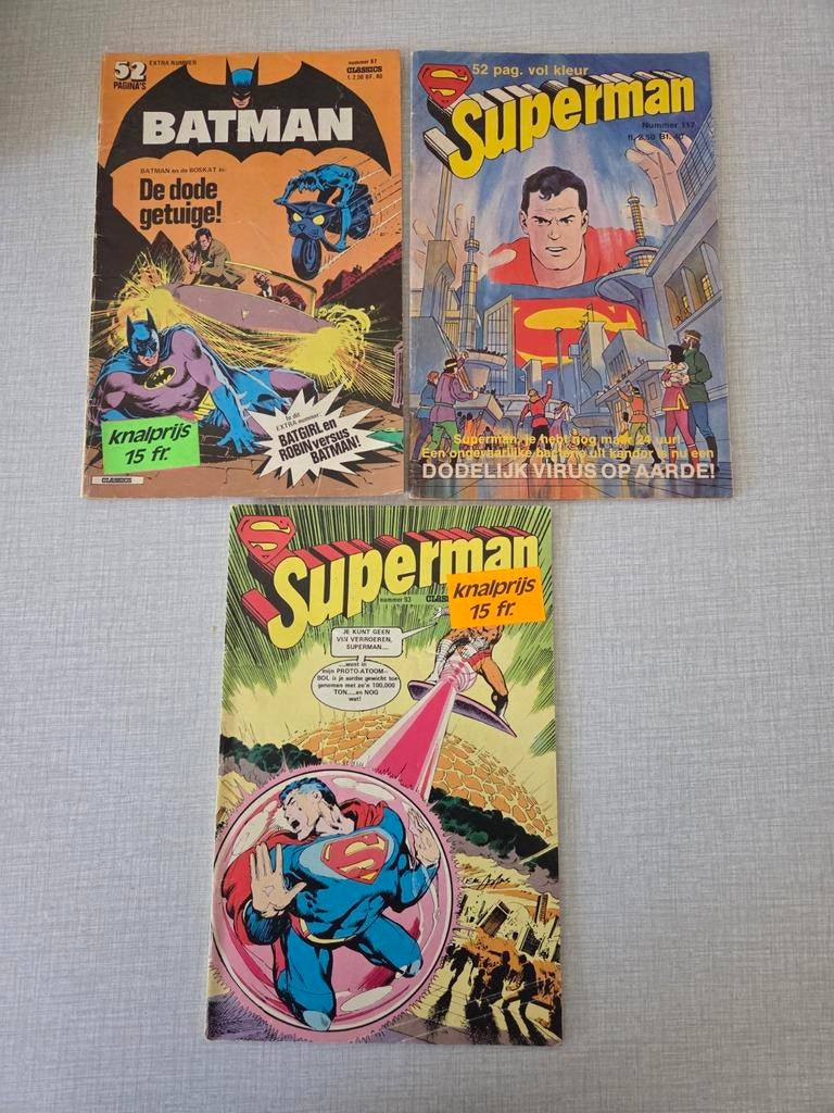 2 x Superman, 1 x Batman., Boeken, Strips | Comics, Meerdere comics, Ophalen of Verzenden, Zo goed als nieuw