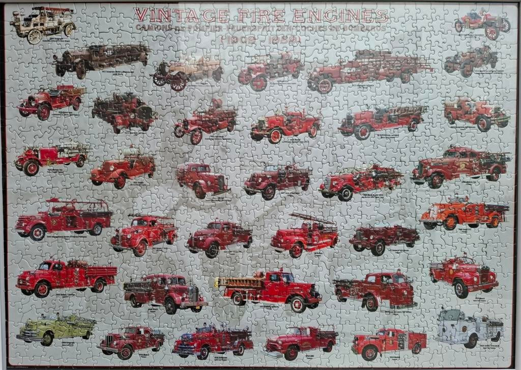 Puzzle complet 1000 pièces Camions de pompiers vintage, Hobby & Loisirs créatifs, Enlèvement ou Envoi