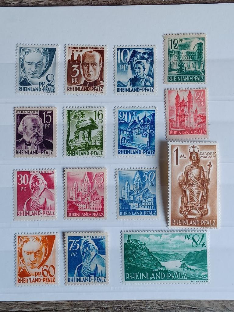 Postzegels Rheinland Pfalz--Franse Bezettingszegels, Ophalen of Verzenden, Overige periodes, Postfris