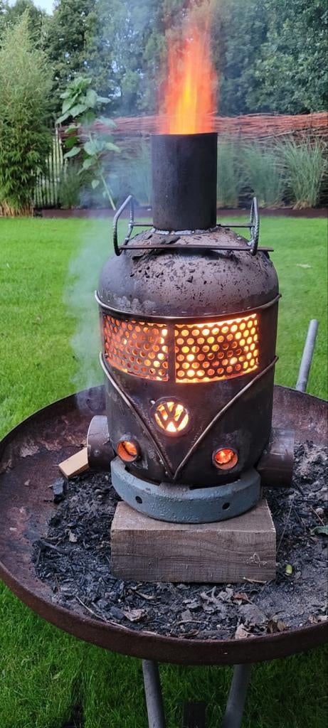 Houtkachel VW t1, Ophalen