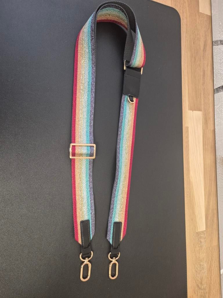 Regenboogkleurige schouderriem met glitter, Handtassen en Accessoires, Ophalen, Zo goed als nieuw, Schoudertasje