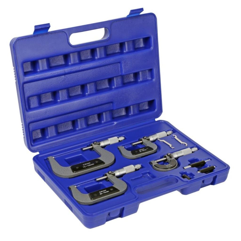 Set de micromètres extérieurs 0 à 100 mm 4 pièces, Envoi, Neuf
