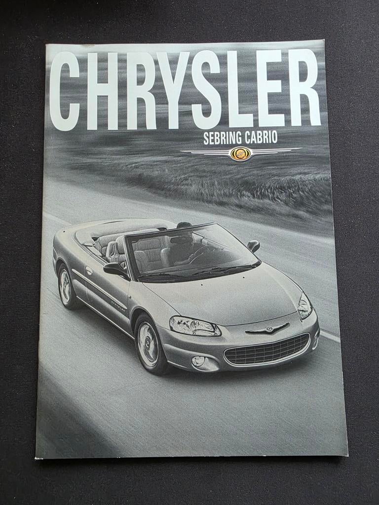 Brochure Chrysler Sebring Cabrio 2001, Ophalen of Verzenden