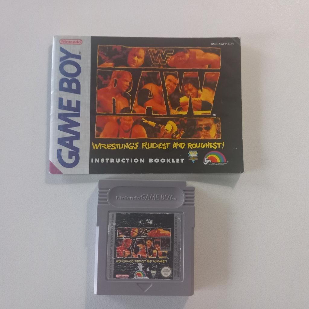 WWF RAW Nintendo gameboy + handleiding, Ophalen of Verzenden, Zo goed als nieuw