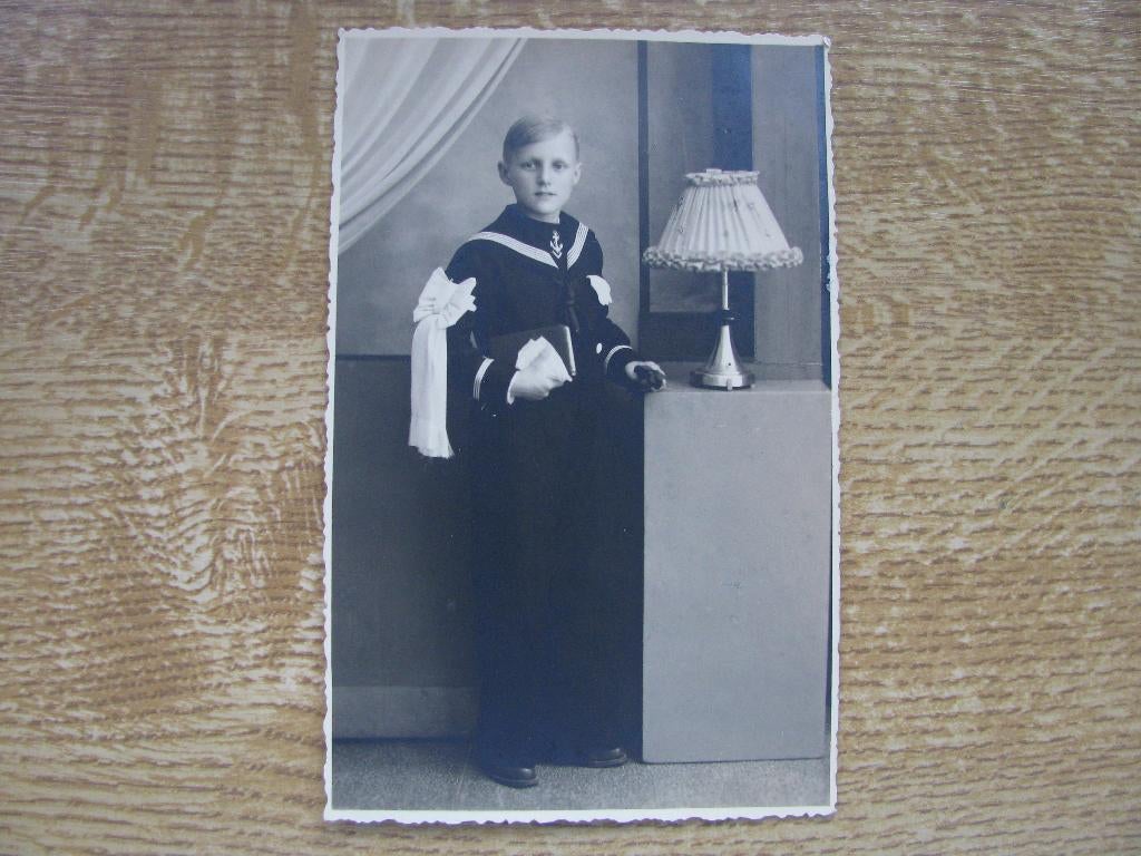 Portrait de communion vintage avec photo garçon 1, Enfant, Enlèvement ou Envoi, Photo, Comme neuf