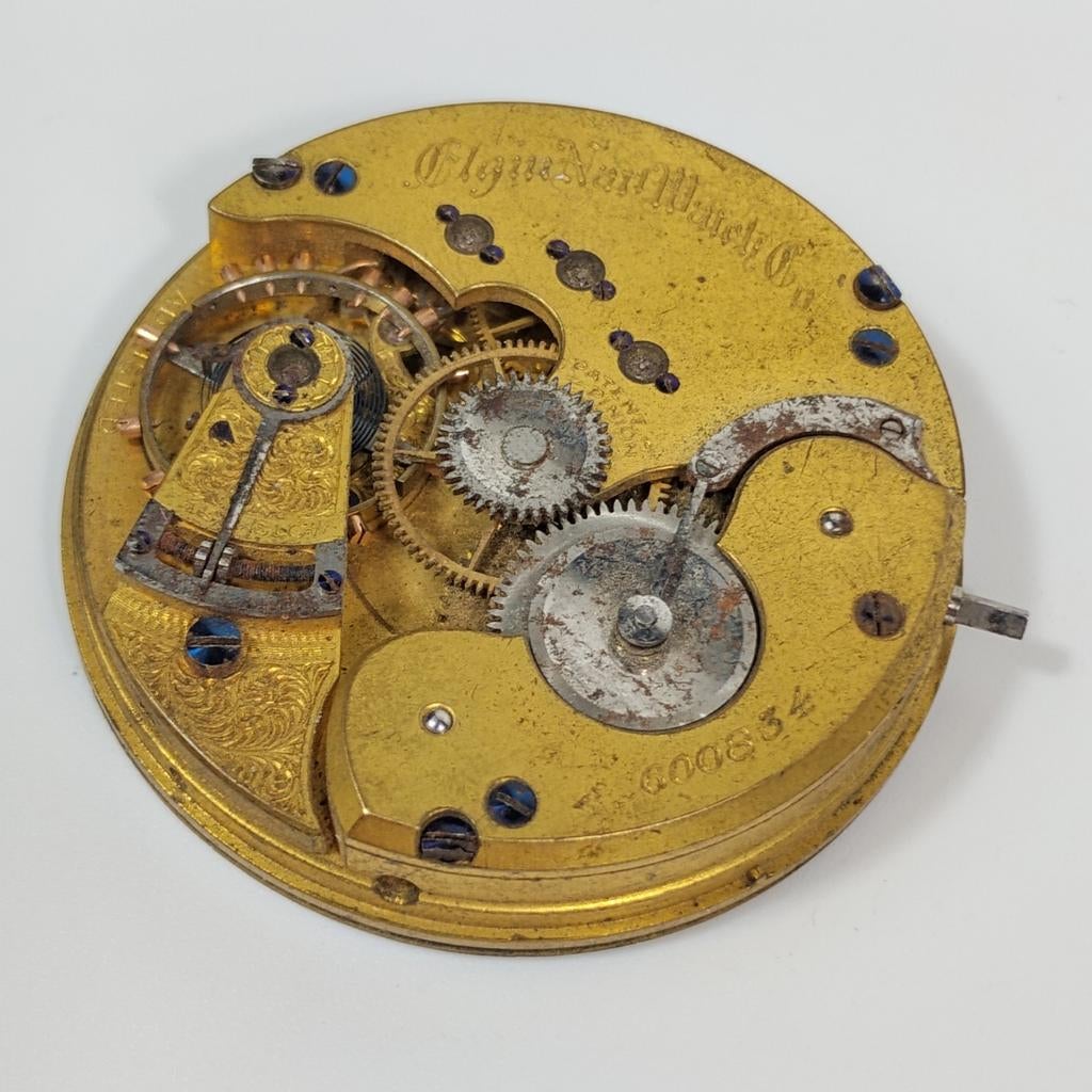 Mouvement + cadran Elgin Watch Co 1875, Antiquités & Art, Antiquités | Horloges, Enlèvement ou Envoi