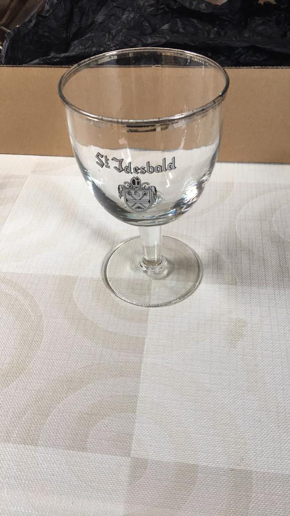 Bierglas St Idesbald Abdij, Verzamelen, Ophalen of Verzenden, Gebruikt, Glas of Glazen, Overige merken