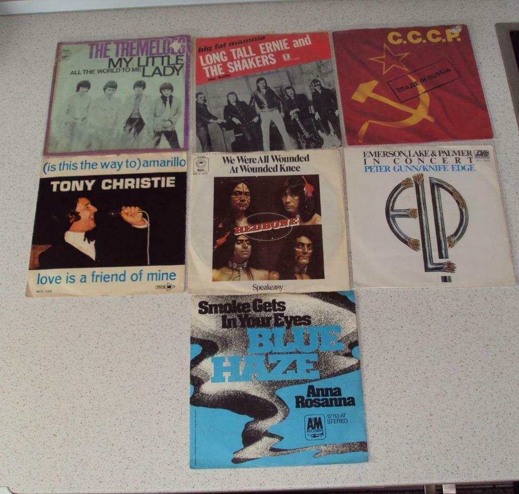 Lot 7 Singeltjes van "Redbone, The Tremeloes, Tony Christie", Verzenden, 7 inch, Pop, Single