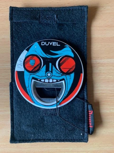 Mooie Glerum Duvel opener in hoesje ongebruikt, Verzamelen, Ophalen of Verzenden, Nieuw, Flesopener, Duvel