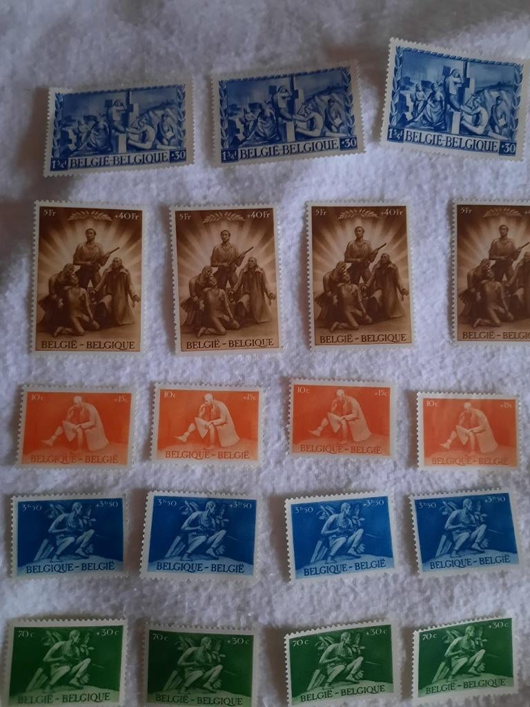 Postzegels België 1944 - 1949, Postzegels en Munten, Ophalen, Gestempeld