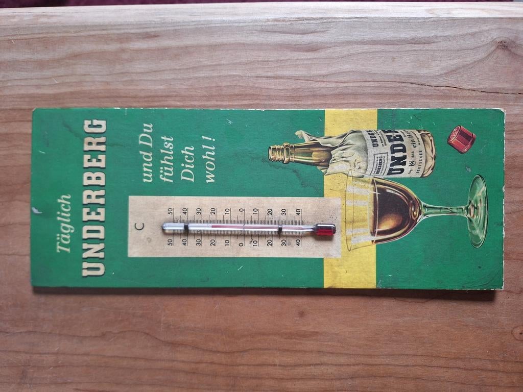Underberg reclame thermometer, Verzamelen, Ophalen of Verzenden, Gebruikt