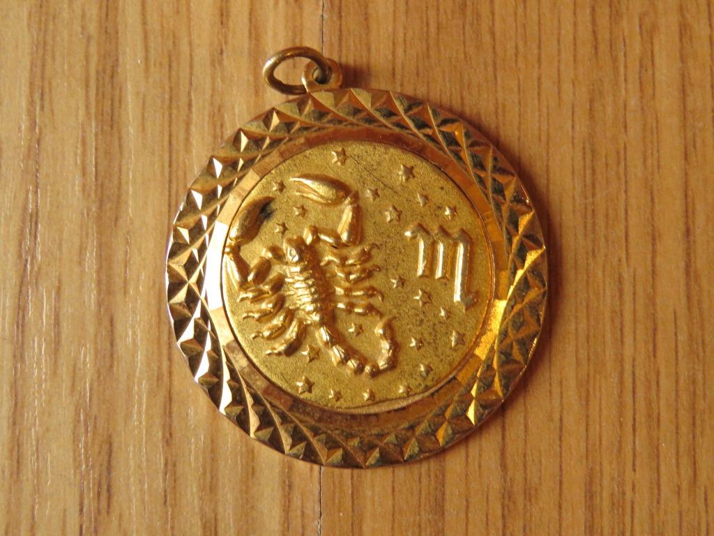 Pendentif scorpion en métal avec poinçon "FIR", Overige materialen, Gebruikt, Overige voorstellingen, Ophalen of Verzenden