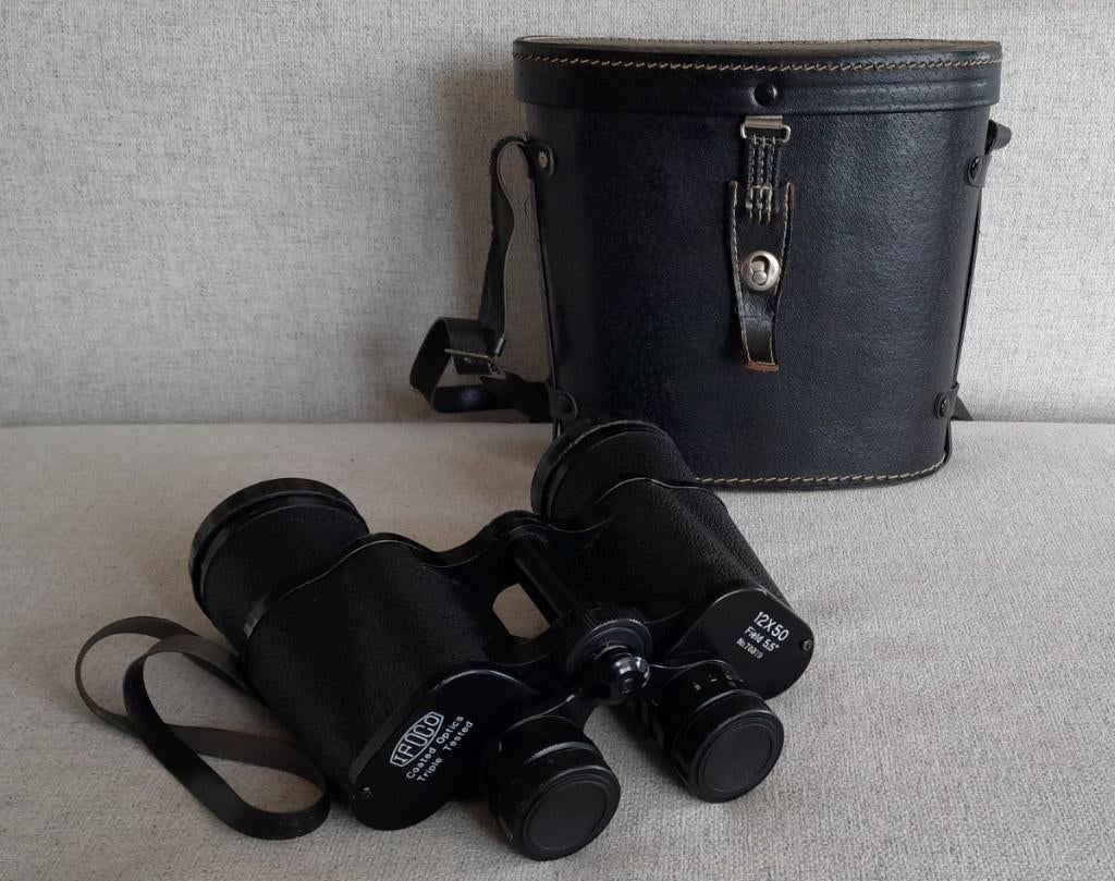 Jumelles Ifoco 12x50 noires avec sac de transport, Enlèvement ou Envoi, Utilisé, 8 à 12x, Avec housse ou sac