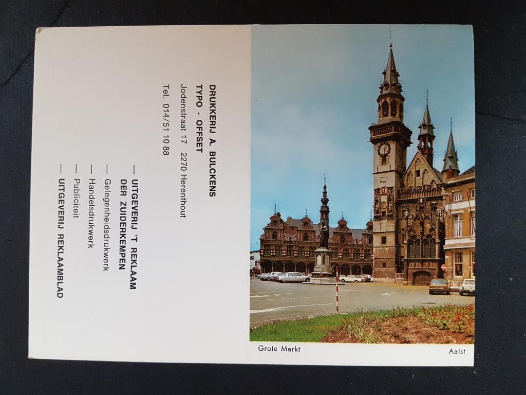 Aalst Aelst Grote Markt Zakkalender 1975 Bulckens Herenthout, Verzamelen, Verzenden, 1960 tot 1980, Ongelopen, Oost-Vlaanderen