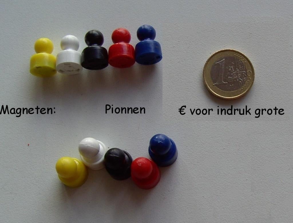 PLANBORD KRACHTIGE MAGNETEN PIONNEN 5 kleuren NIEUW, Ophalen of Verzenden, Nieuw, Magneetbord