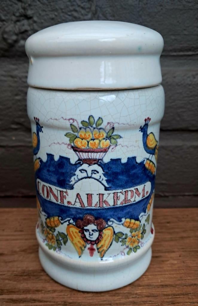 Oude,Gesigneerde  apothekerspot, Antiek en Kunst, Ophalen of Verzenden