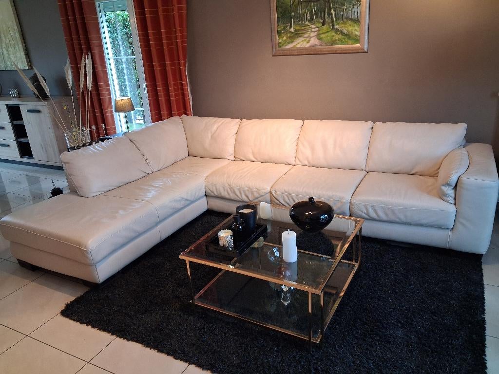 canapé cuir, Ophalen, Hoekbank, Nieuw, Leer
