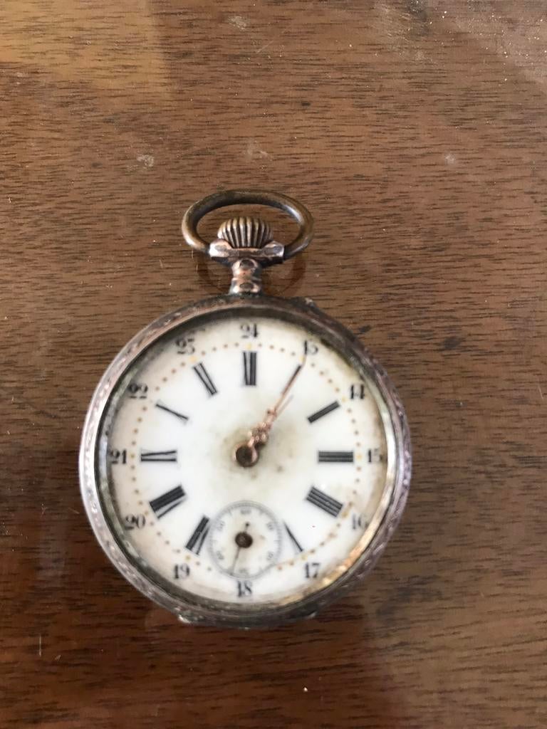 Antieke zakhorloge zonder glas, Ophalen of Verzenden, Zakhorloge