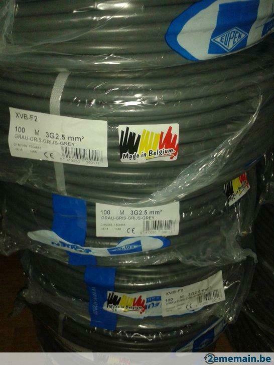 cable xvb 3g2,5 rouleau de 100 m cca, Enlèvement, Neuf, Câble ou Fil électrique