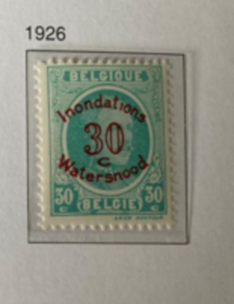 postzegel  België 1926 – 30c “Watersnood / Inondations”, Postzegels en Munten, Postzegels | Europa | België, Ophalen of Verzenden