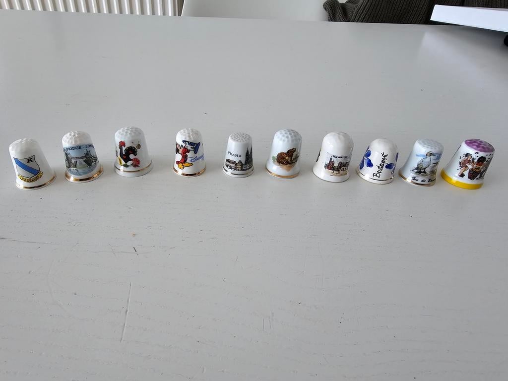 Vingerhoed 10  stuks vintage, Verzamelen, Ophalen of Verzenden