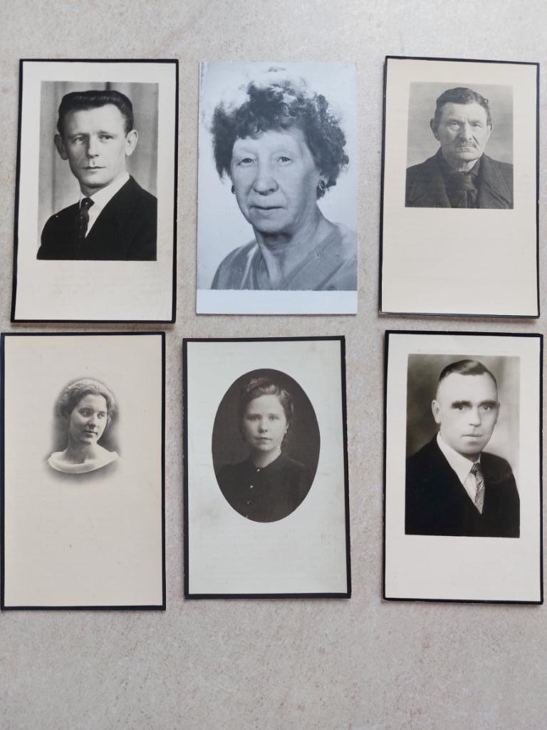 lot van 6 oude doodsprentjes Gent (met foto), Verzenden