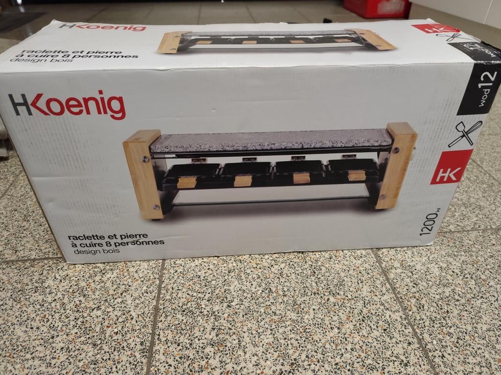 Steengrill Koenig 8 personen, zo goed als nieuw, Electroménager, Plaques de gril, Enlèvement, Comme neuf, Gril en pierre